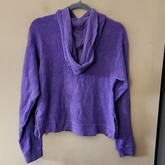 Anthroologie (stateslide) fuzzy soft Hoodie pullover XS NWT - Picture 3 of 6